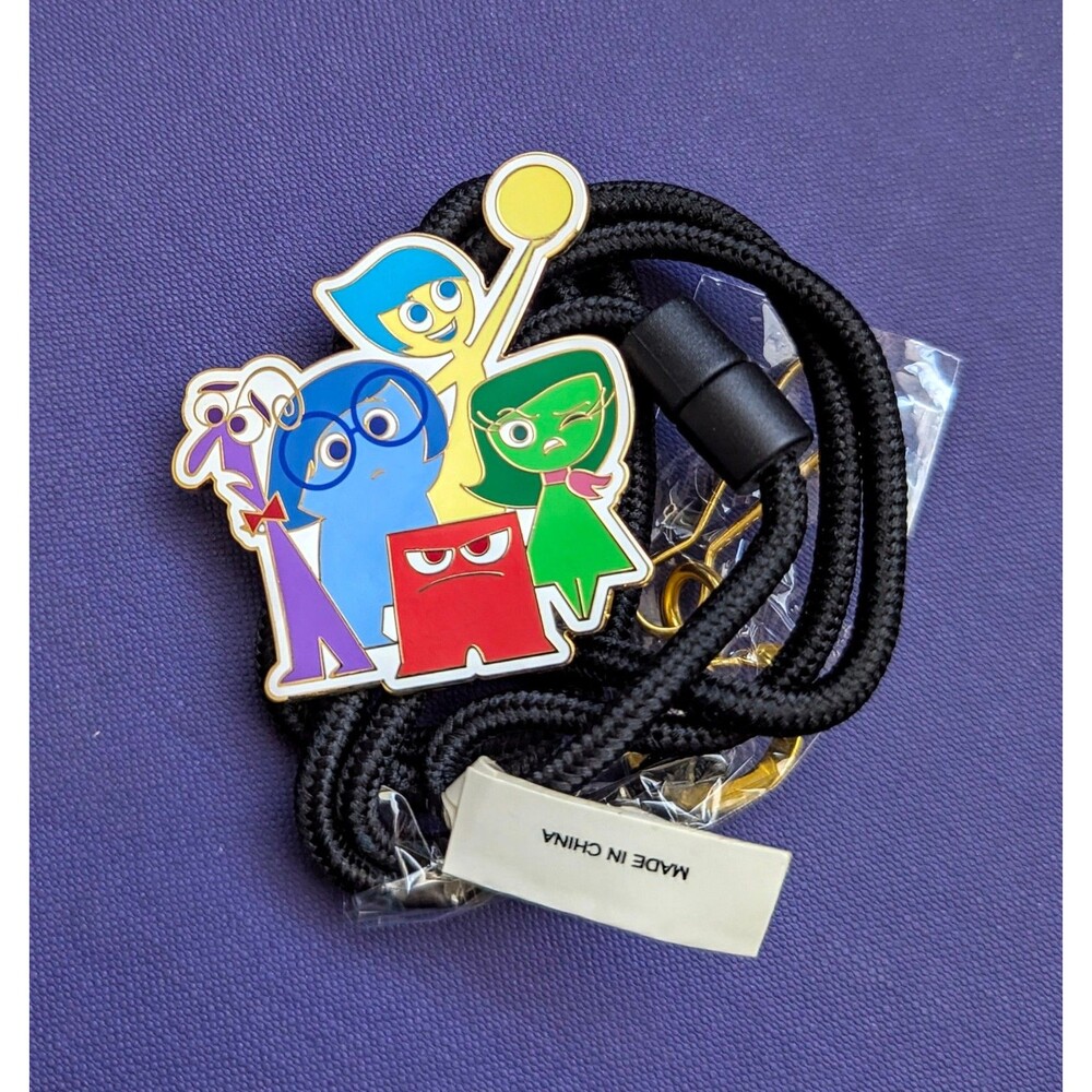 Inside Out Characters Bolo Lanyard - Joy, Fear, Sadness, Anger & Disgust Disney